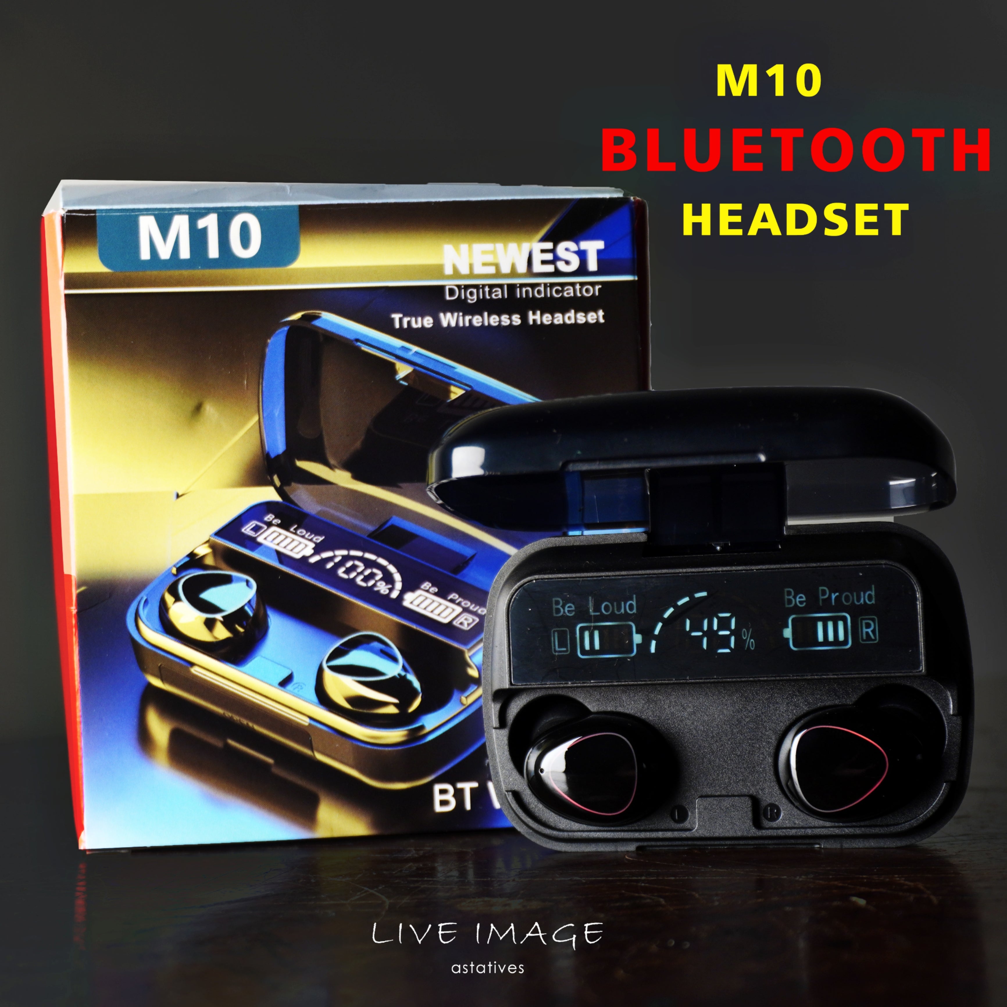 M10 Wireless Earplugs - Bluetooth - LED Display - HiFi Stereo Music - Gaming Headset
